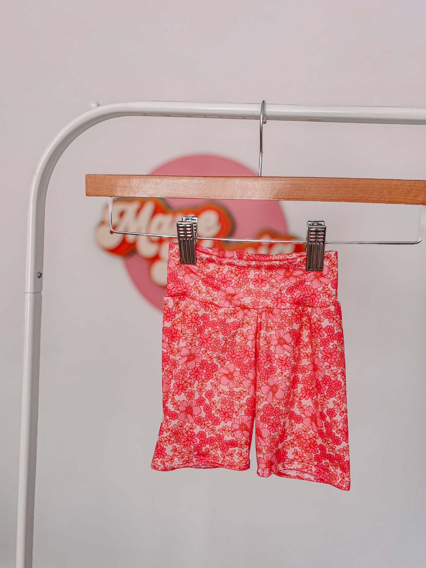 18/24 Month Blushing Floral Biker Shorts