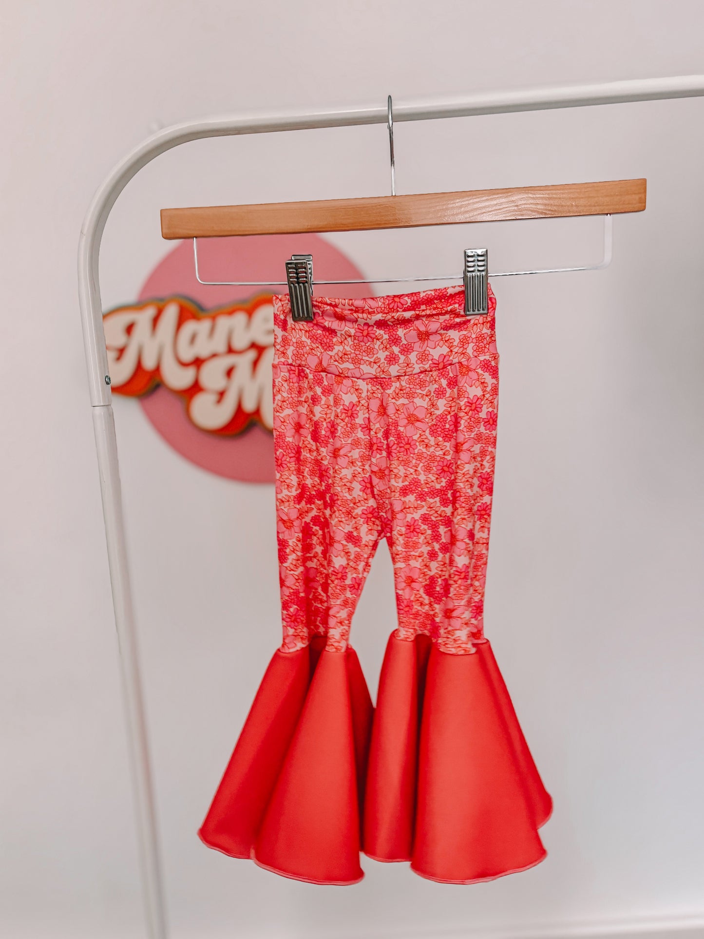 9/12 Month Blushing Floral Bell Bottoms