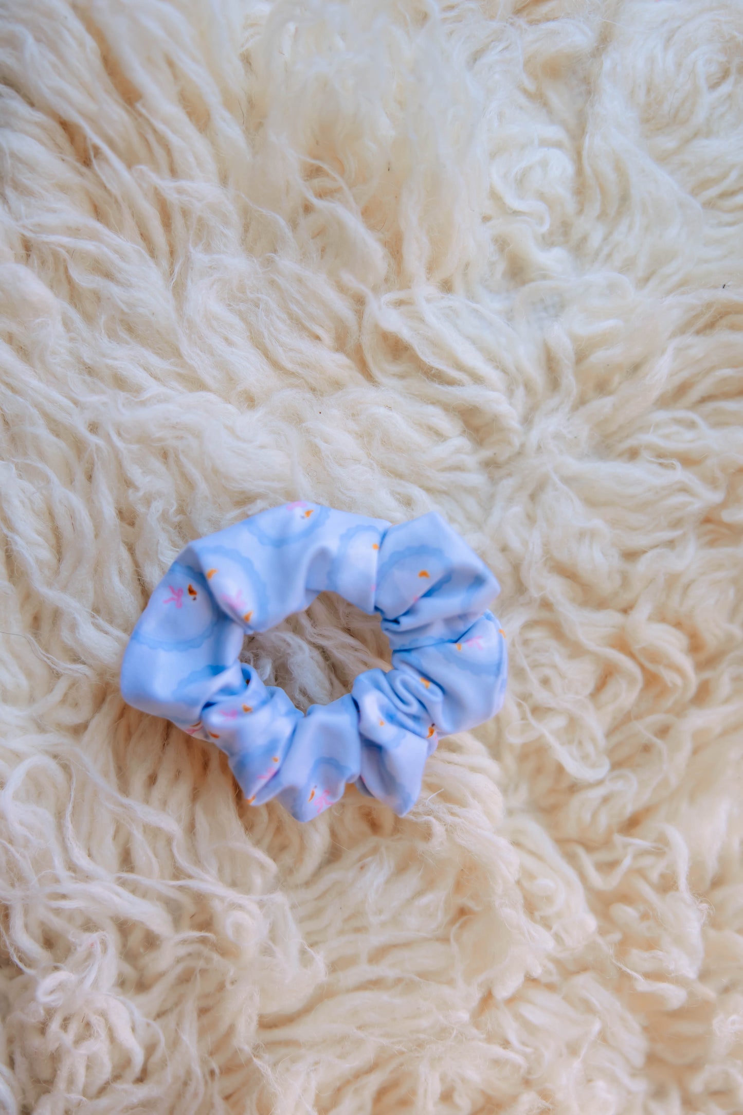 Geese with Prink Bow Scrunchie