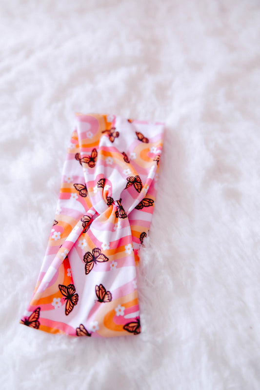 Flutter in Pink Headband