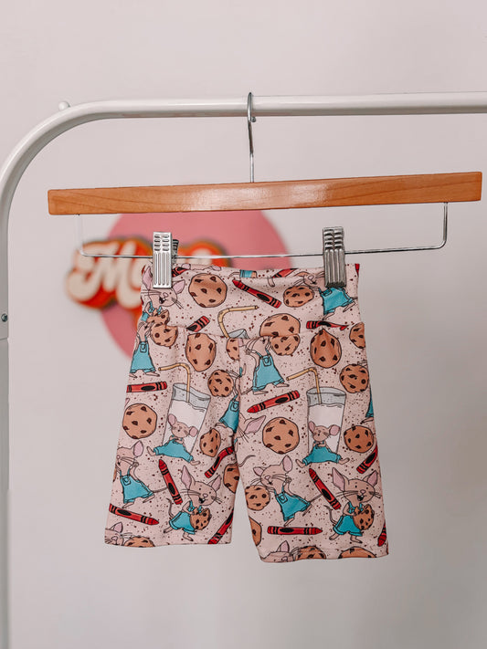 2T Mouse and Cookie Biker Shorts